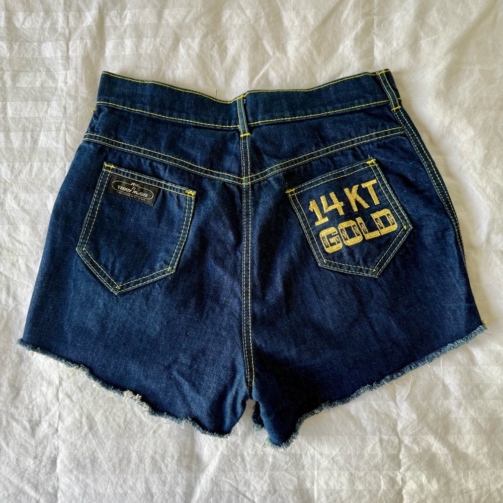 70s Vintage Denim Hot Pants Jean Shorts